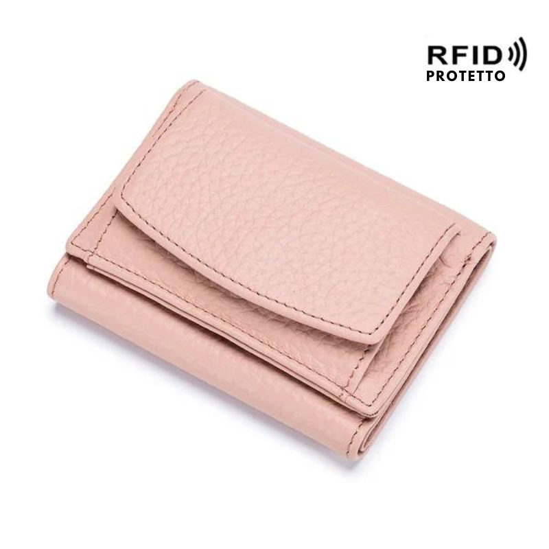 ROSACIAO™ Mini portafoglio pieghevole anti-frode della carta di credito