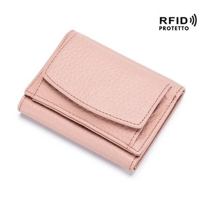 ROSACIAO™ Mini portafoglio pieghevole anti-frode della carta di credito