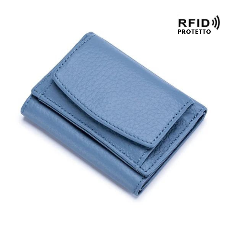 ROSACIAO™ Mini portafoglio pieghevole anti-frode della carta di credito