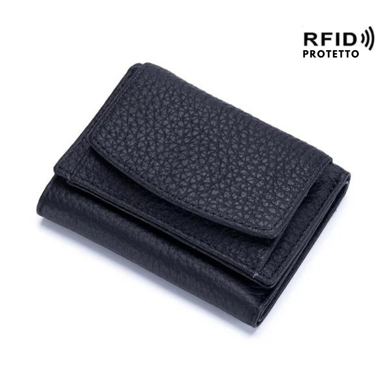 ROSACIAO™ Mini portafoglio pieghevole anti-frode della carta di credito