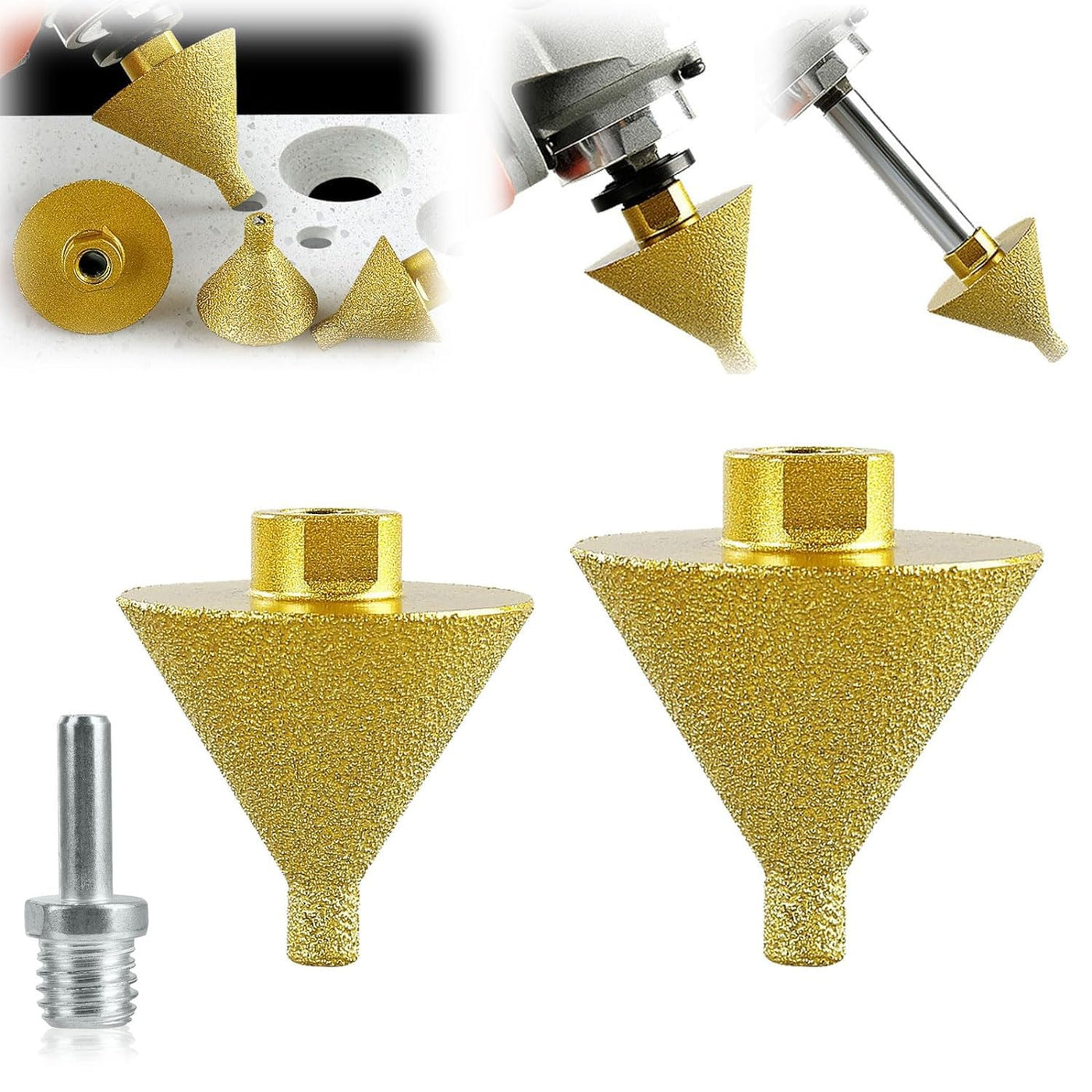 VELEMIS™ Punta biseladora diamantada para amoladoras angulares (2 UNIDADES)