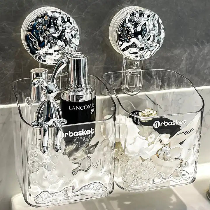 VELEMIS™ Estante con ventosas de estilo lujoso y ligero con motivo glaciar