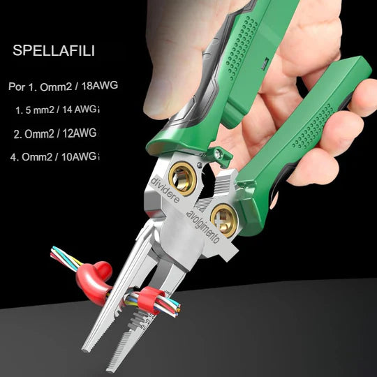 VELEMIS™ Alicates pelacables multifunción 8 en 1