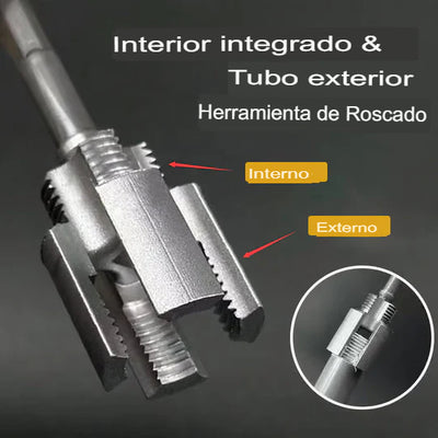 VELEMIS™ Herramienta integrada para el roscado interno y externo de tubos