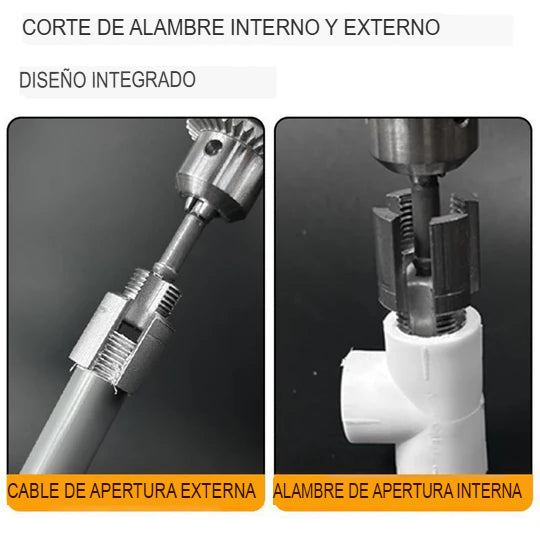 VELEMIS™ Herramienta integrada para el roscado interno y externo de tubos