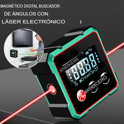 VELEMIS™ Medidor angular digital magnético con láser electrónico